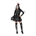 Miniatyrbild 2 av 4: Sexig Skeleton Woman Costume - ATOSA - Halloween - Svart - Svart tyg och svart slöja med mini silverprickar