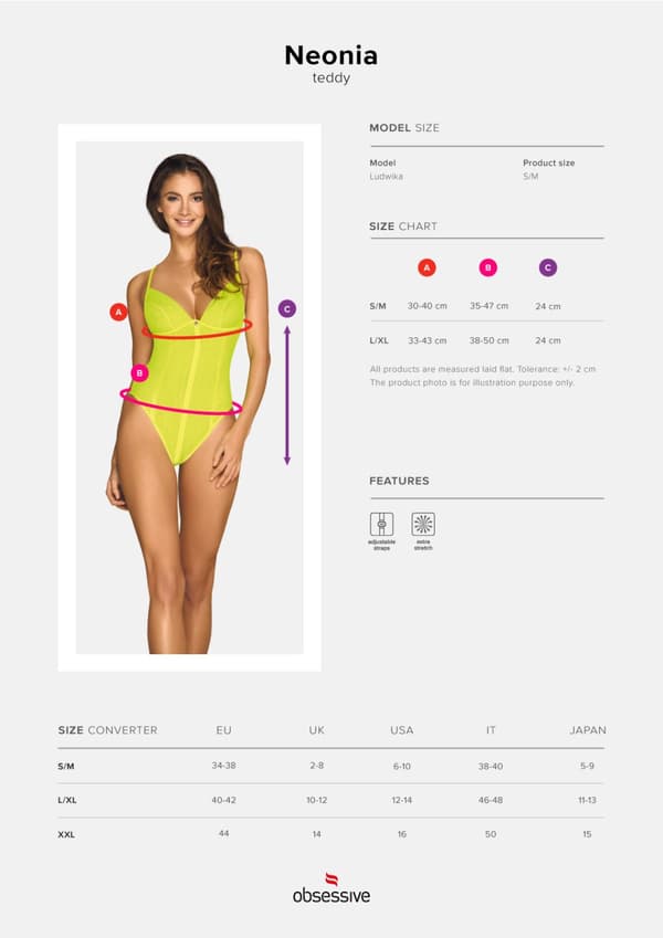Neonia body gul S/M