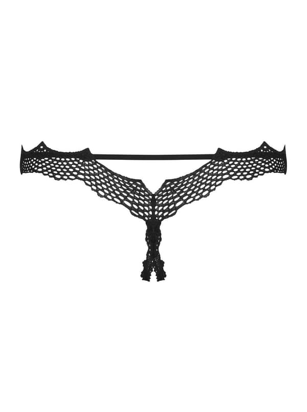 Bravelle underkläder öppen stringtrosa svart L/XL