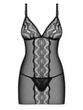 Miniatyrbillede 5 af 7: Lucita undertøj, chemise og string, sort, S/M