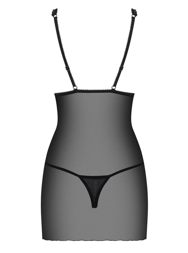 Lucita undertøj, chemise og string, sort, S/M