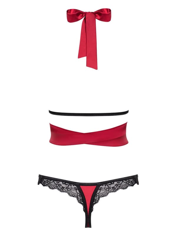 Sensuelia underkläder, 2-delat set, röd XXL