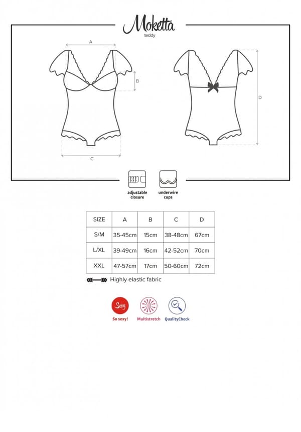 Moketta underkläder body lila L/XL