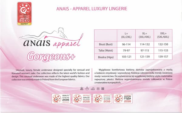 ACRE svart chemise XL+ (svart slip)