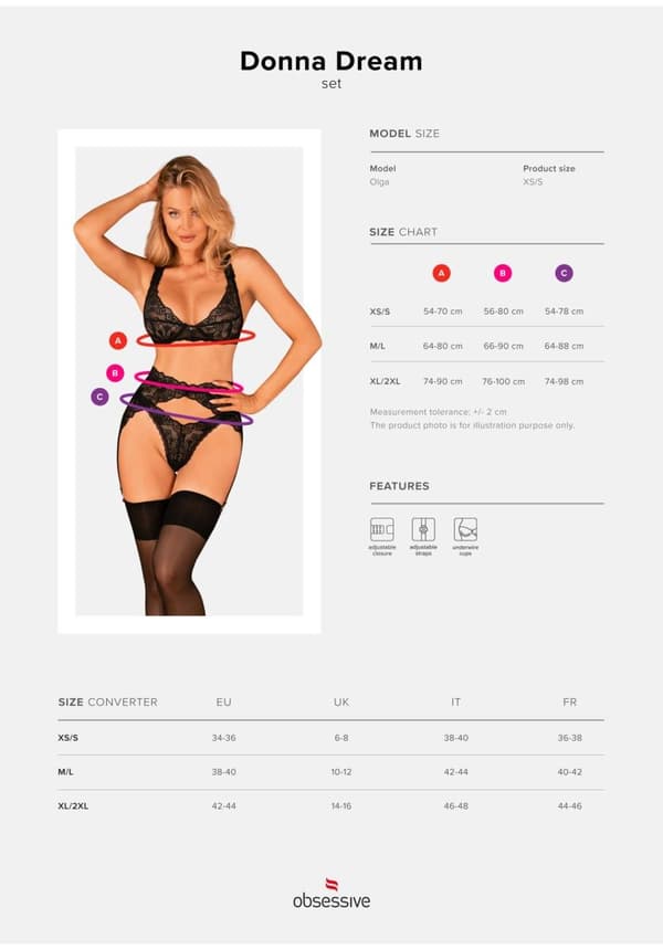 Donna Dream 3-osainen setti M/L