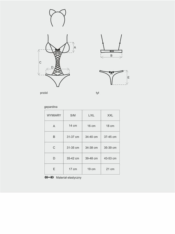 Gepardina undertøj, 3-delt jakkesæt L/XL