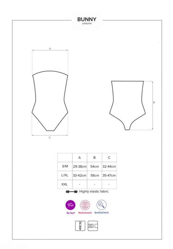 Kaninkostume L/XL undertøj