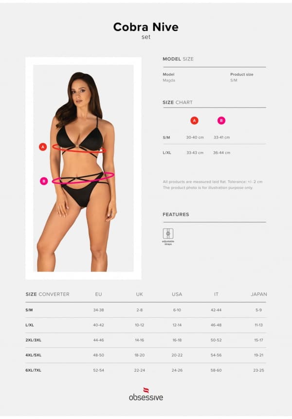 Cobra Nive 2-delt sæt sort L/XL