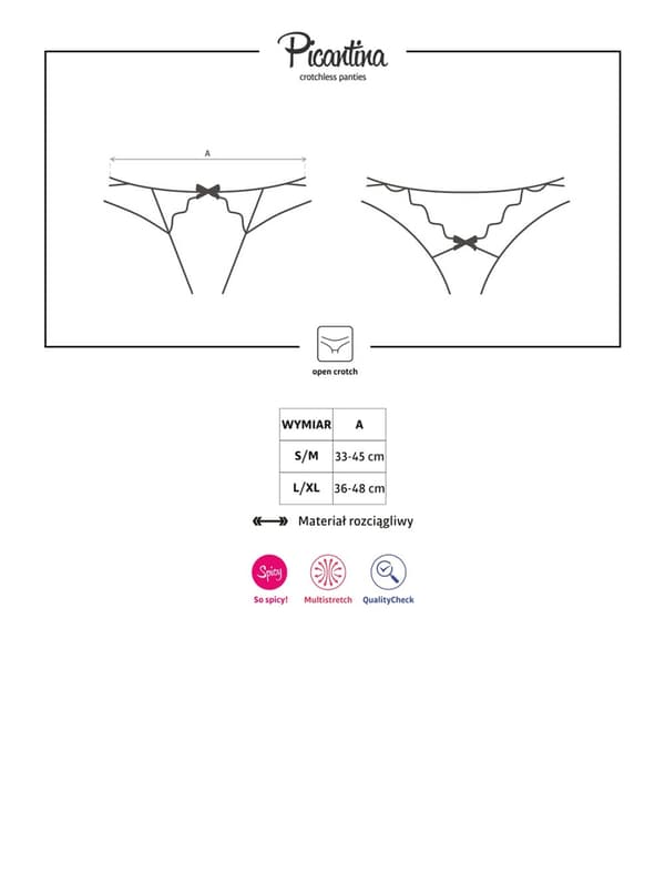 Picantina underkläder öppen stringtrosa L/XL