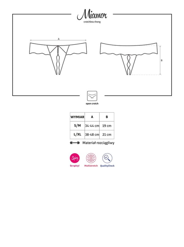 Miamor alushousut avoimet stringit S/M