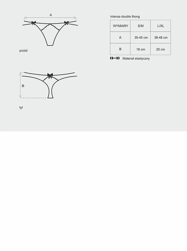 Intensa dobbelt string S/M undertøj