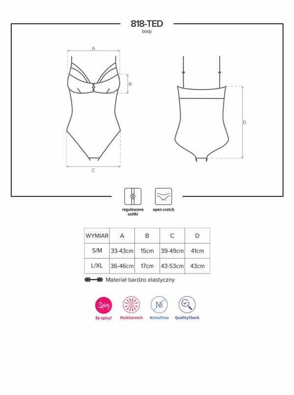 Alusvaatteet 818 TED 1 body S/M