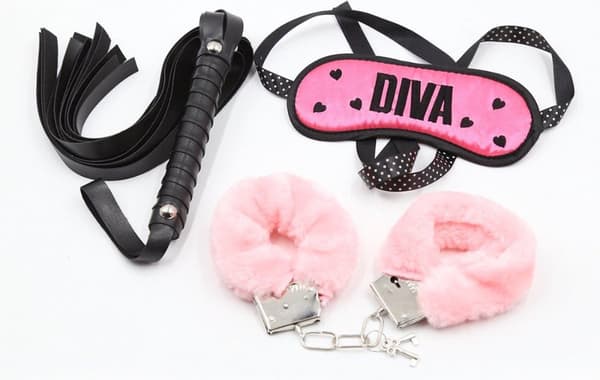 Fetish Fever Bondage Set 3 kpl Pinkki/musta