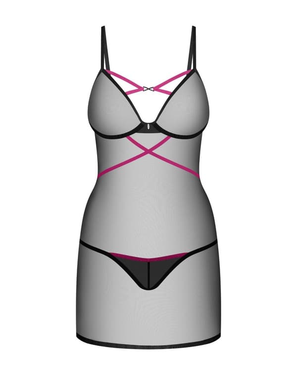 Novenes chemise och stringtrosa XL/2XL