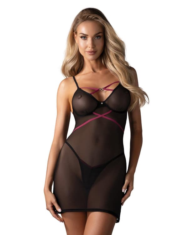 Novenes chemise og thong XL/2XL