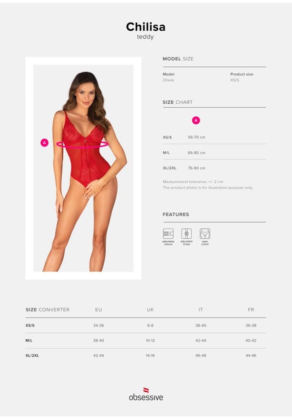 Chilisa åben body M/L