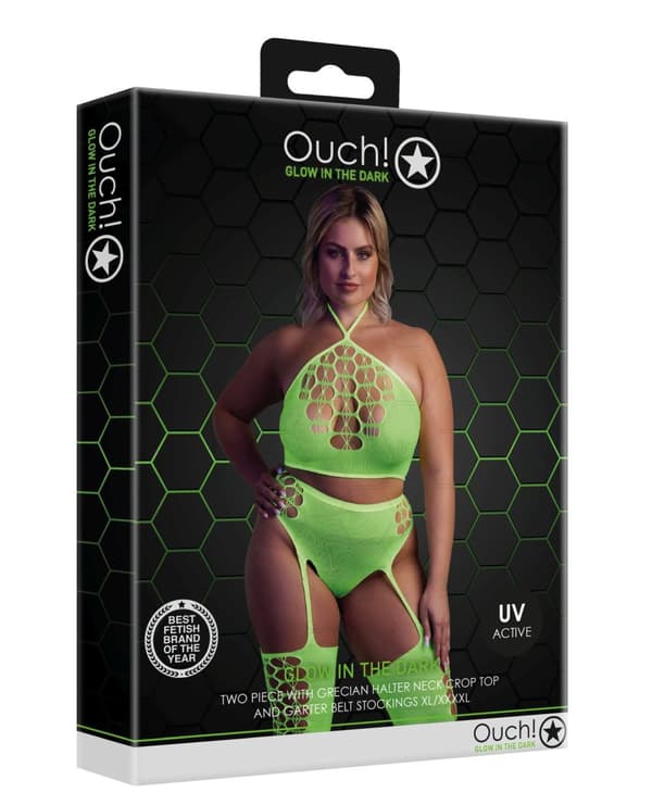 Kaksiosainen Crop Top ja sukat XL/XXXXL
