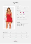 Miniatyrbillede 7 af 7: Ingridia chemise og thong XL/2XL