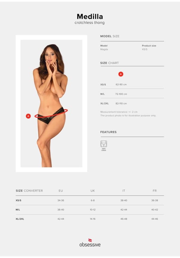 Medilla avoimet stringit M/L