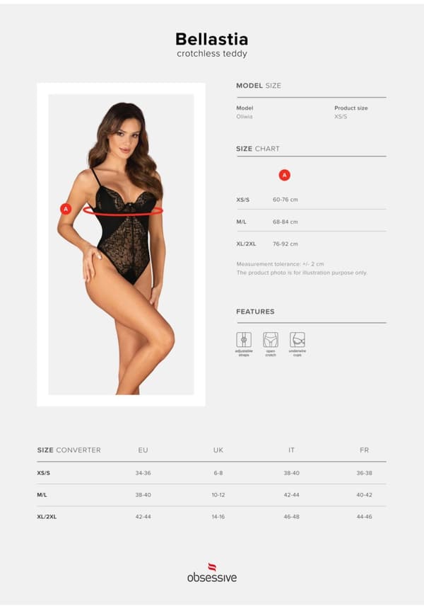 Bellastia öppen body XS/S