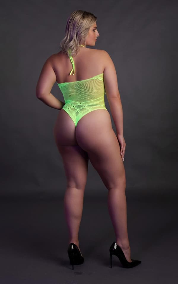 Body, jossa riimukaula Neon Green XL/XXXXL