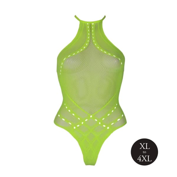 Body, jossa riimukaula Neon Green XL/XXXXL
