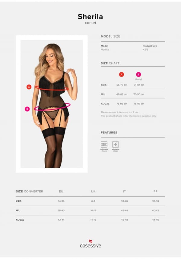Sherila korsett och stringtrosa M/L