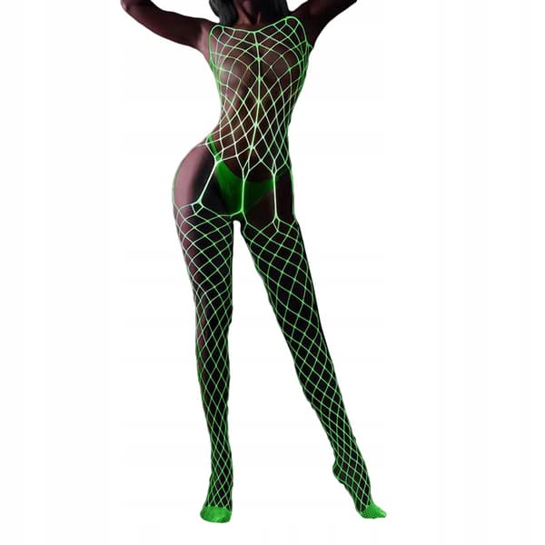 GLOW IN THE DARK Mesh Bodystocking SEXIGA Universalunderkläder