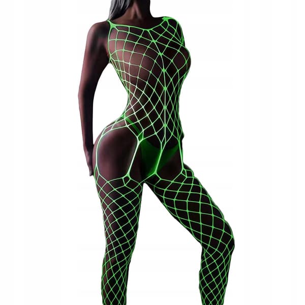 GLOW IN THE DARK Mesh Bodystocking SEXIGA Universalunderkläder