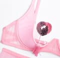 Miniatyrbillede 7 af 11: LINGERIESÆT ÅBEN BRYST BH BRYSTVORTEBÅND G-STRING PINK L