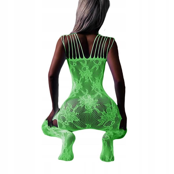 Hohtava tumma verkkopitsi naisten alusvaatteet -bodysuit