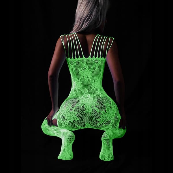 Hohtava tumma verkkopitsi naisten alusvaatteet -bodysuit