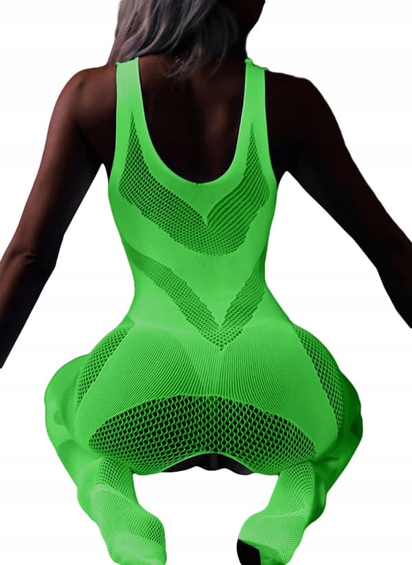 Vartalosukka GLOWING DARK Mesh -reiällä SEXY Universal FLUO