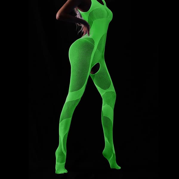 Vartalosukka GLOWING DARK Mesh -reiällä SEXY Universal FLUO