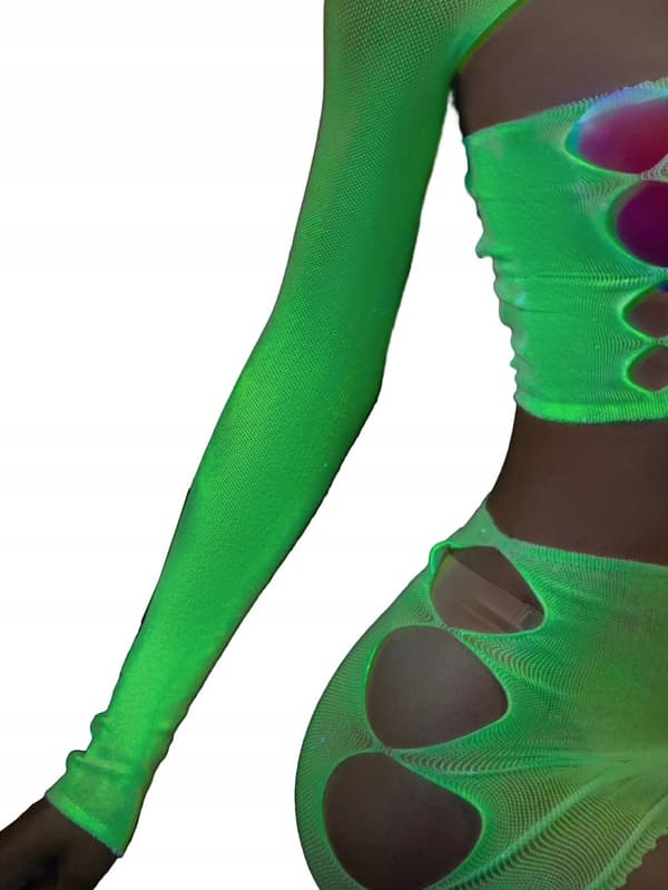 Bodystocking GLOWING DARKNESS Mesh LINGERIESET Attraktiva DAMMER