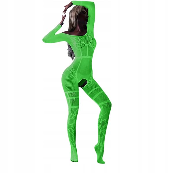 LYSER I MØRKET Mesh Bodystocking KVINDERUNDERTØJ MED HULLER