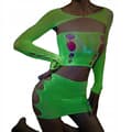 Miniatyrbild 4 av 11: GLOW IN THE DARK Mesh Bodystocking DAMUNDERKLÄDER SET Sexigt