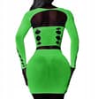 Miniatyrbild 2 av 11: GLOW IN THE DARK Mesh Bodystocking DAMUNDERKLÄDER SET Sexigt