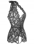 Pikkukuva 5 / 7: Seksikäs alusvaatesetti LACE reiällä BODYSTOCKING musta L