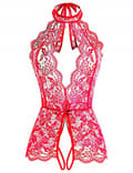 Pikkukuva 6 / 7: Seksikäs alusvaatesetti LACE reiällä BODYSTOCKING musta L