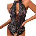 Pikkukuva 2 / 7: Seksikäs alusvaatesetti LACE reiällä BODYSTOCKING musta L