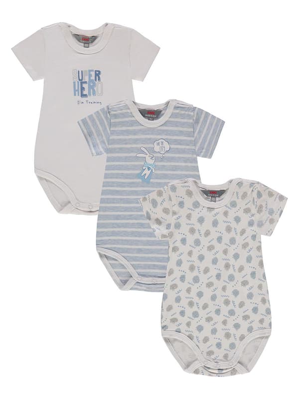 Pojkar 3-pack kortärmad bodysuit