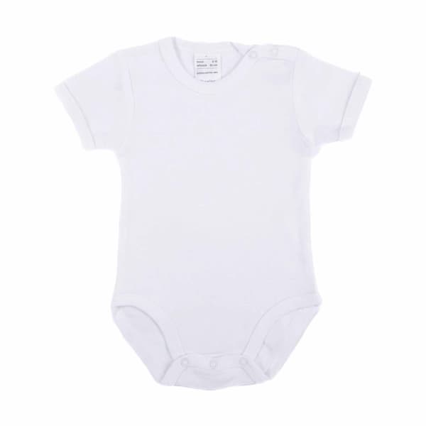Babybody med korta ärmar, vit, Olimpias