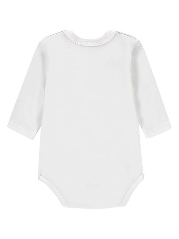 Tyttöjen pitkähihainen body, valkoinen, Kanz