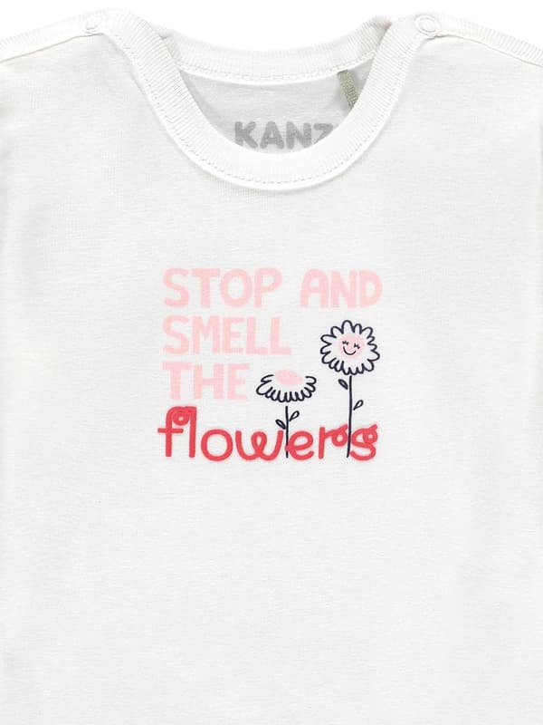 Pigernes langærmede bodysuit, hvid, Kanz