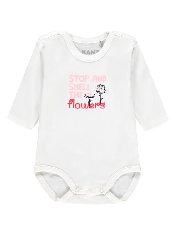 Pigernes langærmede bodysuit, hvid, Kanz