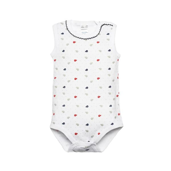2-pak Ærmeløs Baby Bodysuit Hvid Olimpias