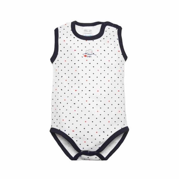 2-pack Ärmlös Baby Sjömansbody Vit Olimpias