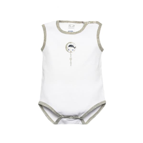 Baby bodysuit med brede stropper pirat hvid Olimpias