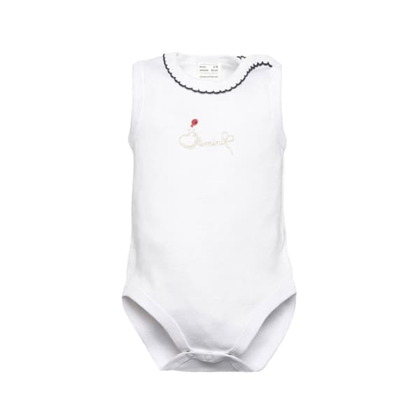 Babybody med brede stropper, hvid ballon, Olimpias